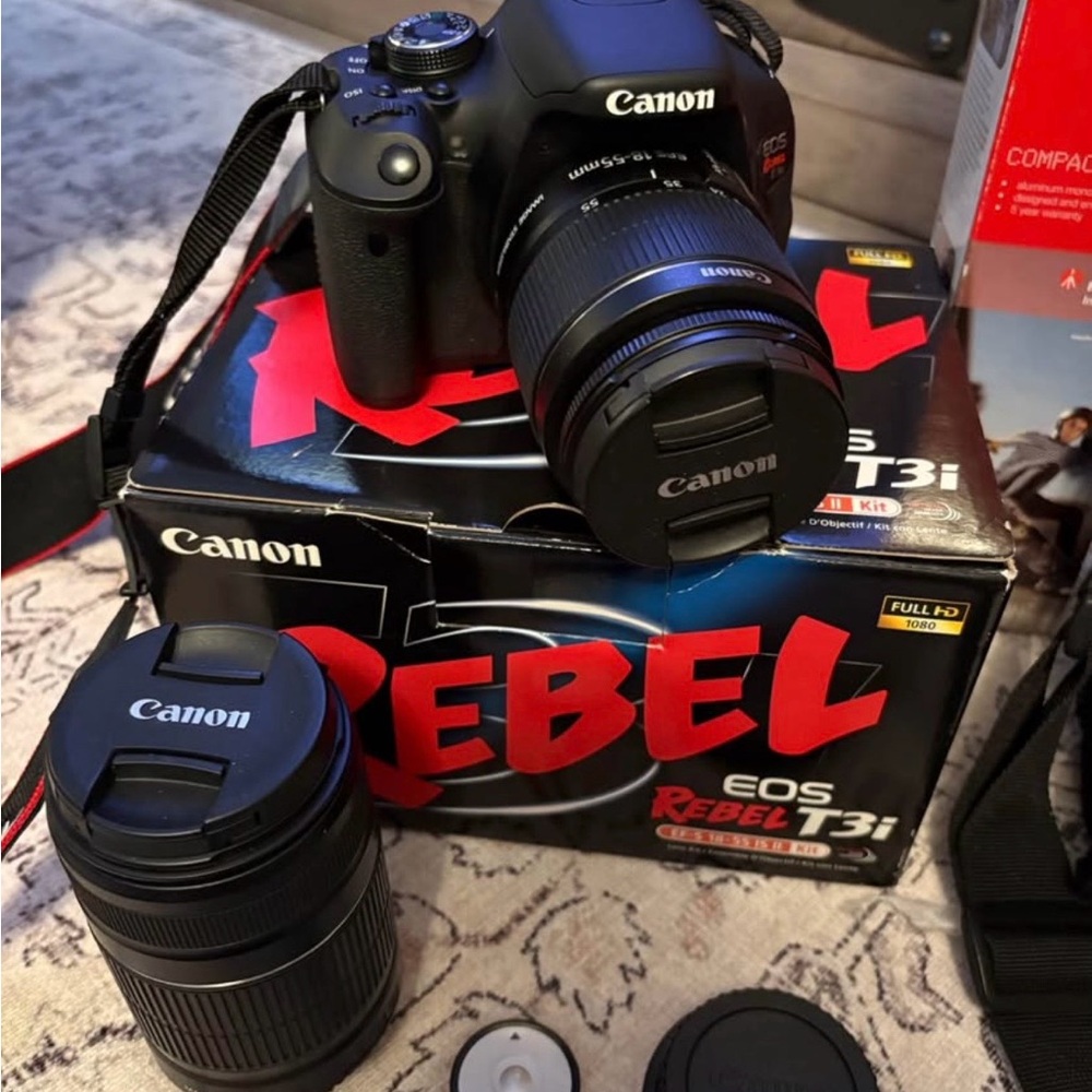Canon DSLR Camera Kit in Black with Red Accent Box